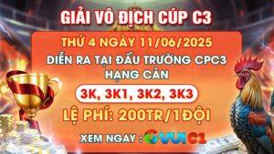 FEN79 thông báo giải đấu vô địch CUP CPC3 vào ngày 11-06-2025