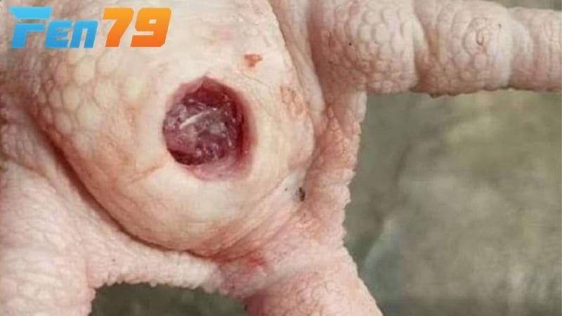 Gà chọi bị chai chân là ở vùng đệm bàn chân xuất hiện mảng da dày và nứt nhẹ